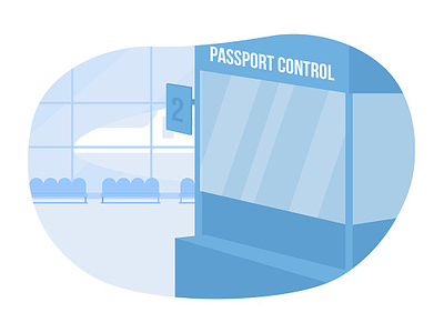 Passport control in airport by Ruslan on Dribbble