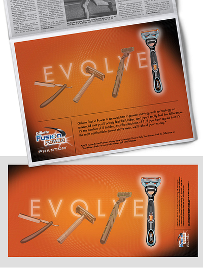 Gillette Fusion - Advertising advertising agency art direction campaign design
