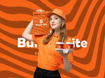 Branding Design for Fast Food b letter branding branding design burger burger icon burger logo cafe coffee drink fast food brand fast food logo food food and drink food branding food delivery logo food negative space street food