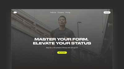 Onyxfit – Fitness Website design fade fitness gradient landing page neon web design webflow