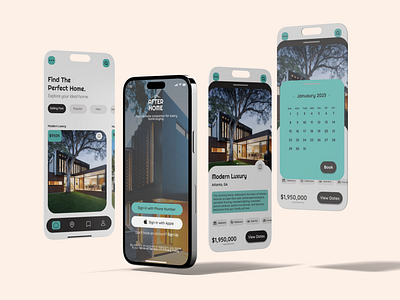 Home-Buying App UX UI Design app apple sign in branding design graphic design home home app home buying illustration iphone app logo mobile search typography ui ux vector