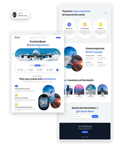 Exploration landing page graphic design ui