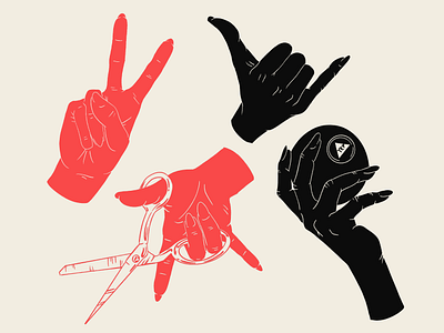 some hands illustrations digital illustration