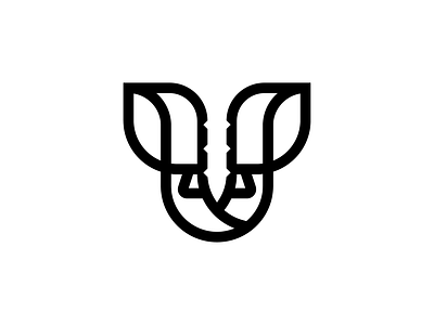 U Elephant Logo brand branding elephantlogo illustration lettersu logo logos u ulogo