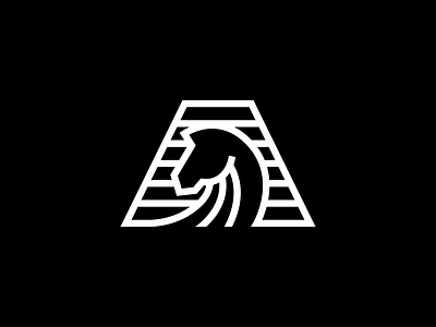 A Horse Logo a alogo brand branding horselogo illustration lettera logo logos stalionlogo