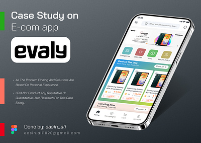 Case Study on E-com app (evaly) case study e com problem solving ui ui design ux design