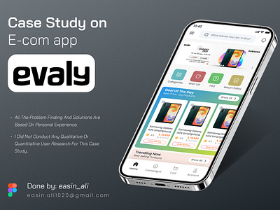 Case Study on E-com app (evaly) case study e com problem solving ui ui design ux design