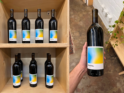 Pastel Wine branding gradient graphic design natural noir wine