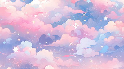 Notion Aesthetic Cover Set - Cotton Candy Clouds adobe illustration adobe illustrator branding canva design graphic design illustration midjourney vector