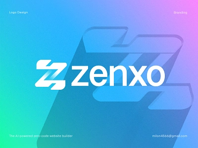 Zenxo Logo Design ai ai website builder ai website editor artificial inteligence brand branding identity letter z logo logo logo design logos logotype moder z logo no code website tech logo technology web website builder website editor zero code website builder