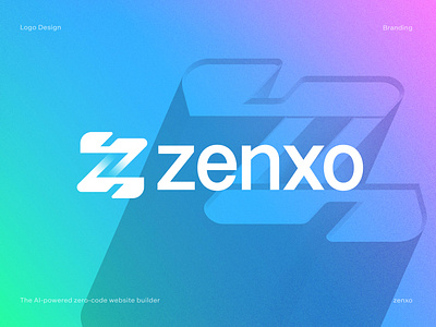 Zenxo Logo Design ai ai website builder ai website editor artificial inteligence brand branding identity letter z logo logo logo design logos logotype moder z logo no code website tech logo technology web website builder website editor zero code website builder