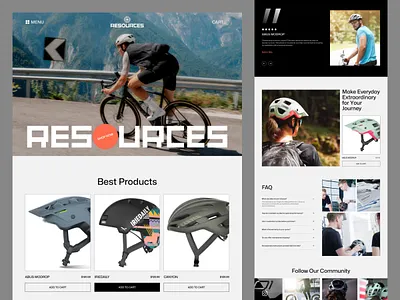 Resources - Bicycle helmet website design bicyclehelmet bikehelmet design ecommerce ecommerce website helmet helmetstore landing page minimal online store pixelean populer product design shopify sportshelmet ui uiux web design webdesign website