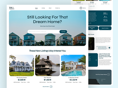 Real Estate Agency - Landing Page agency bento blue landing page rela estate simple ui web design website design