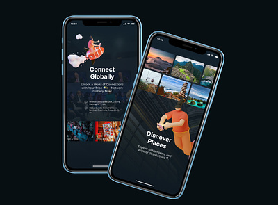 Splash Screen - Travel Mobile App aesthetic app dark mode design dixcover explore home innovative mobile responsive splash screen travel ui ui mobile user journey ux ux research vacation wireframe