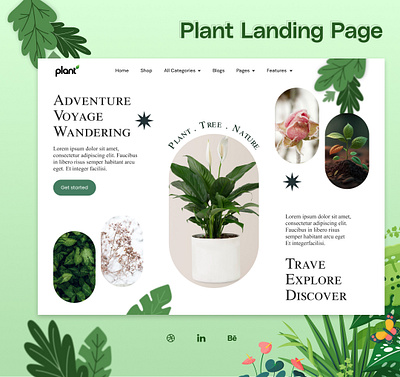 Plant Landing Page🌱 animation figma graphic design ui ux