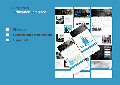 Learn Smart Education Website figma template ui unsplash webdesign