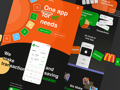 Wilsome - Banking App Website app app design branding dribbble figma odamastudio rebound ui