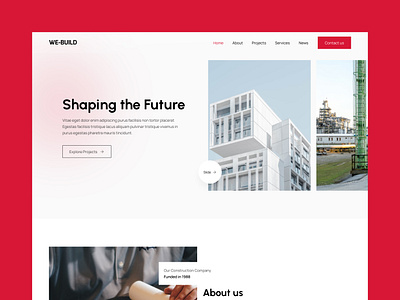 We-Build - Webflow Template for Construction clean construction hero landing minimal ui webflow