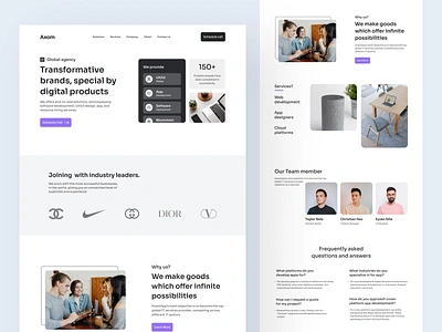 Agency Website Landing Page agency ecommerce homepage landing age ui landing design landingpage landingpagedesign management saas shopify ui ux web web page web site web site design web ui webdesign weblanding website ui