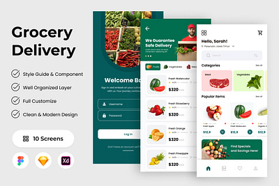 Grocery - Food Delivery Mobile App ux