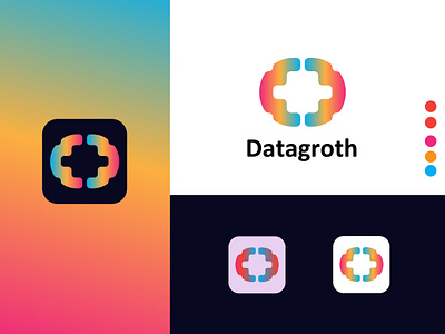 Datagroth Logo Design branding identity design clothing design illustration logo data logo brand logo business logo colorfull logo corporate logo d logo data groth logo design logo gradient logo graphics logo identity logo modern brand logo technology