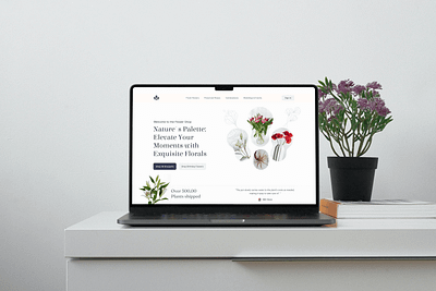 Flower shop website design ecommerce figma design flower shop header hedar landingpage minimal online shop trending design uiux website design
