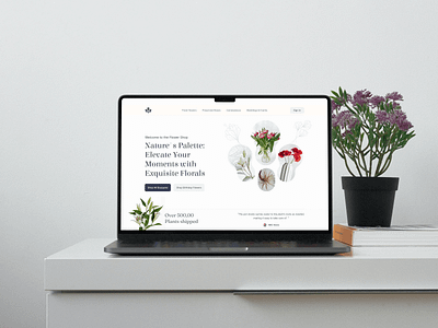 Flower shop website design ecommerce figma design flower shop header hedar landingpage minimal online shop trending design uiux website design