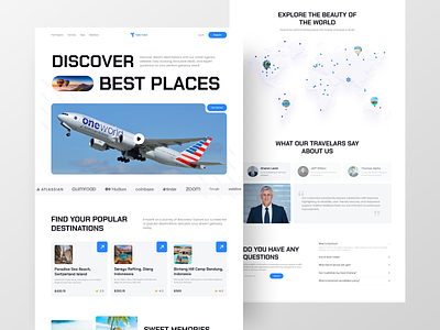 Travel Agency Landing page Design advertising agency website cyber security dashboard finance landing page online booking saas saas landing page tour tourism travel agency travel agency landing page travel agency tourism travel agency website trip ui ux web app web design website ui