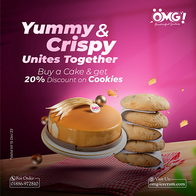 OMG Cakes and Cookies Manipulation Creative Ads ads ads cakes birthday cakes ads cakes cakes ads cookies ads cookies manipulation creative ads creative design design flying cakes flying cookies food ads manipulation manipulation creative post design social media design social media post