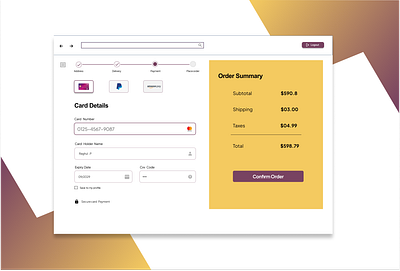 Credit Card Checkout | Daily UI#002 ui