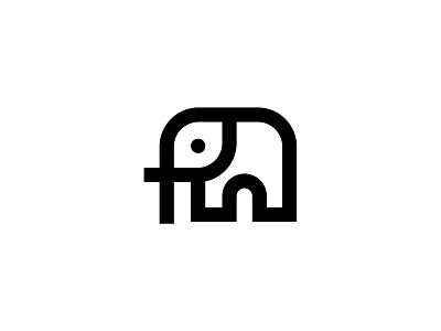 Elephant Logo (for sale) animal baby elephant branding design elephant logo for sale unused buy icon illustration logo logodesign minimal tuskar logo ui