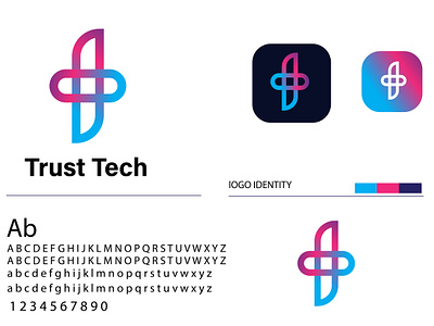 Trust Tech Logo Design logo app logo branding logo business logo clothing logo colorfull logo concept logo design branding logo gradient logo i con logo identity logo mark logo modern logo t logo technology trust logo design