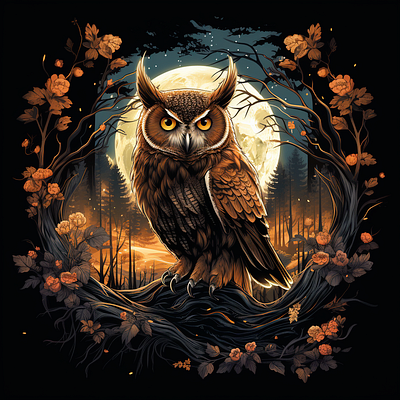 Owl Vector Illustration By Midjourney Ai curios owl tag forest owl night owl media group owl ai owl house owl tag owl tag flip owl vactor