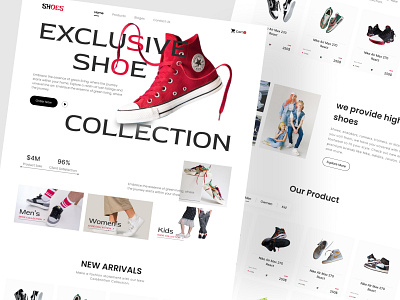 Footwear Website Design. design figma landingpage selling shoe ui ux website wevsitedesign