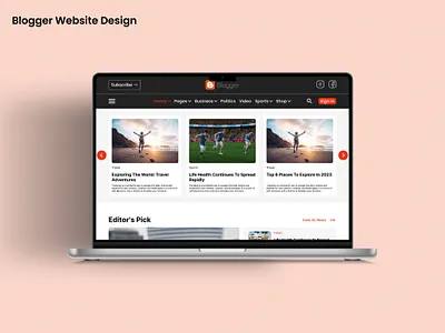 Blogger Website Design blogger website design figma ui website design xd