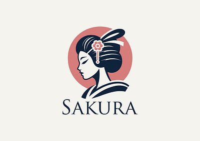 Sakura Logo branding creative logo custom logo design elegant logo geisha geisha logo graphic design illustration japan logo japanes logo logo logo design logo inspirations luxury logo modern modern logo professional professional logo vector