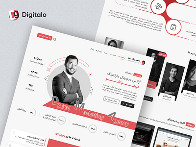 Digitalo - Digital Marketing Agency agency concept design designer digital digital marketing agency figma landing page marketing ui uiux ux webdesign website