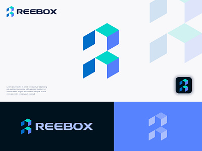 Letter R Cube Logo abstract app logo app startup web builder blockchain logo blue azure cyan bright brand identity branding cube logo cube square shape geometry forward geometric isometry angle sharp graphic design letter r logo logo design logo designer logo mark symbol icon modern logo r logo design social media marketing