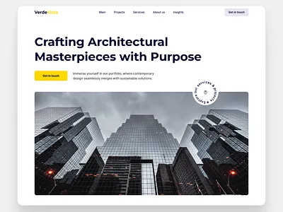 Architect Website - Hero Section architect website architecture clean design hero section hero section design interior design website minimal modern ui web design website design