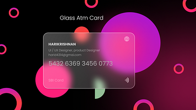 ATM Card Design for UI animation design graphic design logo ui