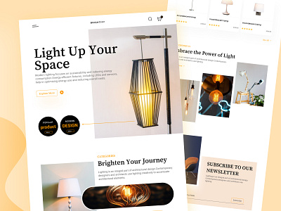 BRIGHTIFY – luxury lighting Website design ecommerce ecommercewebsite figma homedecor lighting ui ux website