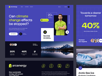 Arcenergy Website design interface product service startup ui ux web website