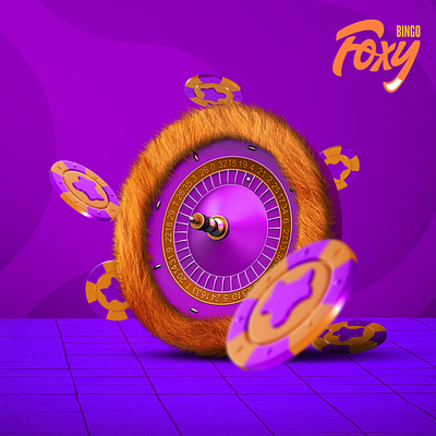 Casino wheel creative for Foxy Bingo