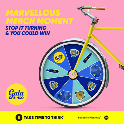 Gala Bingo bicycle wheel design branding design graphic design illustration photo manipulation vector