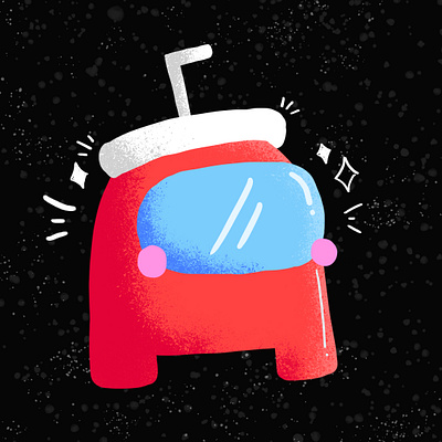 Among Kita (Us): Soda among us branding cute design doodle drawing graphic design illustration