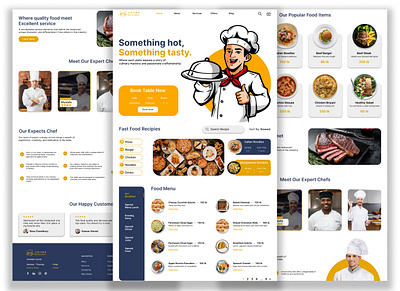 Landing Page Design for Restaurant Website figma landing page restaurant ui uiux user interface