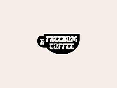 Coffee cup logo branding cafe coffee cosmodrome art creative cup design freedom graphic design illustration lettering logo logotype malina cosmica mark modern mug negative space shop vector