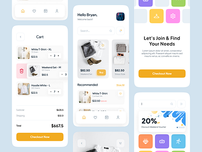 InShop ~ Ecommerce Mobile App branding design graphic design illustration logo ui uidesign uiux ux uxdesign