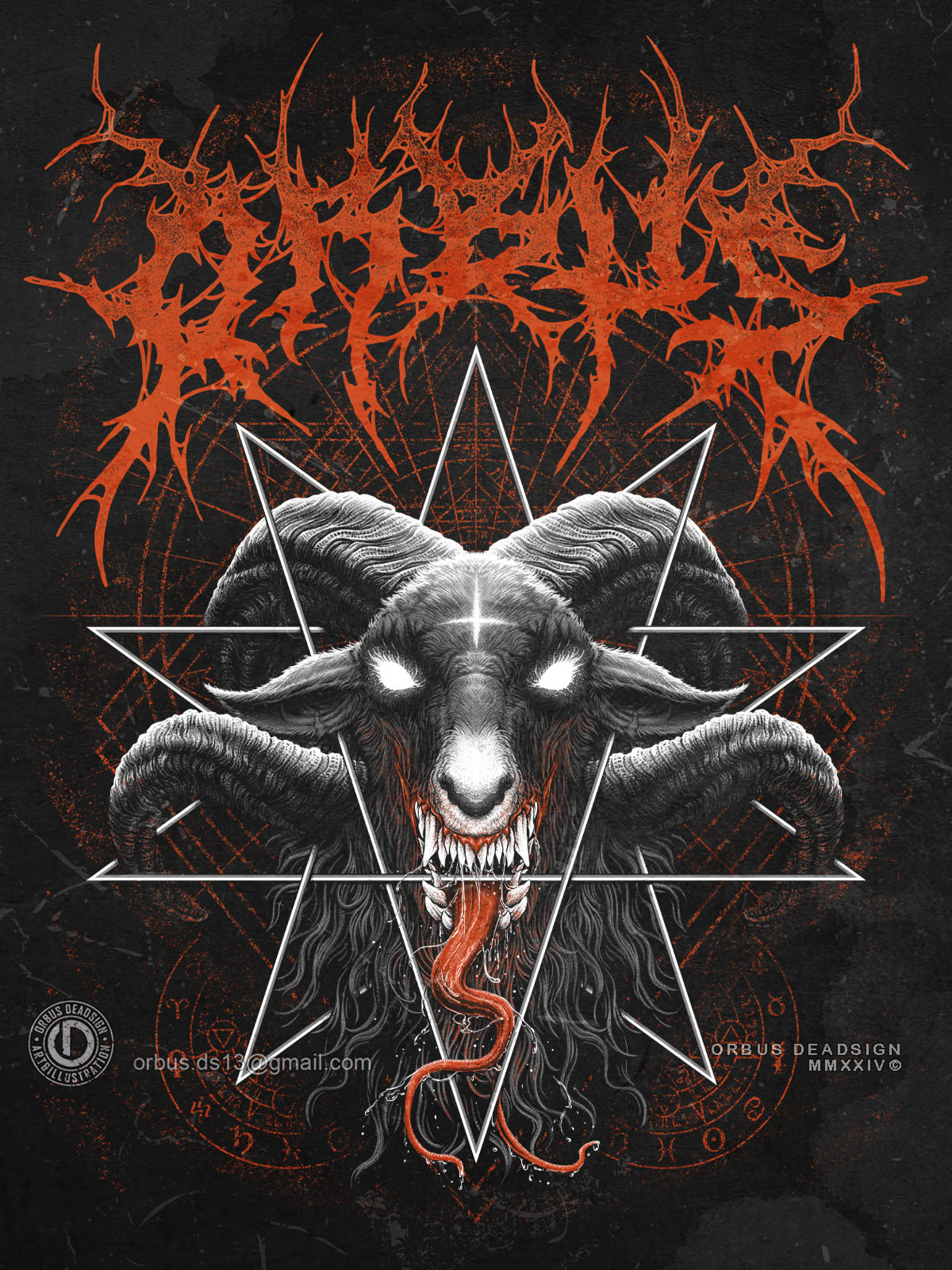 DEKAGOAT - Artwork for Sale album cover art for sale band merch baphomet black metal dark throne deathcore goat goat skull graphic design heavy metal lilith lucifer metal illustration metal merch pentagram poster gigs satanic witchcraft zombie