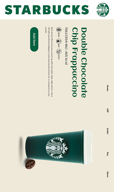 Day 3/100 landing page animation branding coffee graphic design landing page logo starbucks website